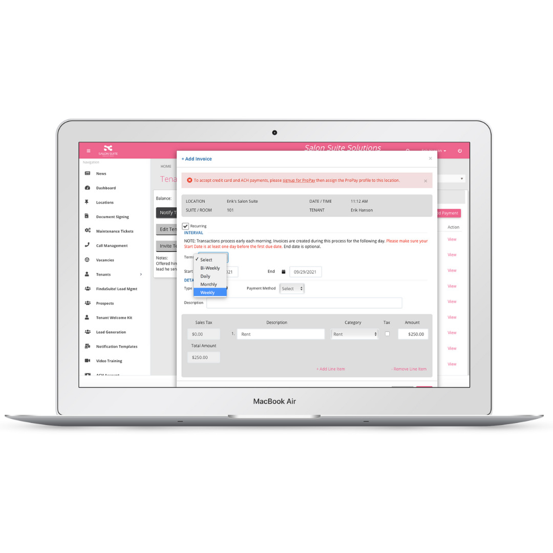 Setting up your location's Propay Account : Salon Suite Solutions